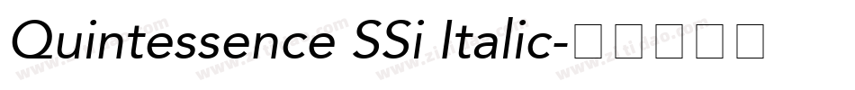 Quintessence SSi Italic字体转换